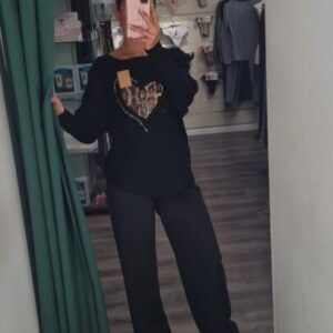 pantalon negro promo 4,95