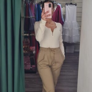 pantalon camel cuerda elastico