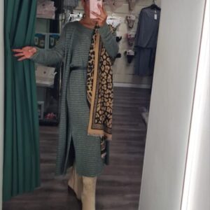 cardigan punto verde