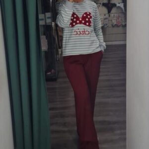 sudadera rayas celeste minnie