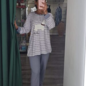 pijama perrito gris