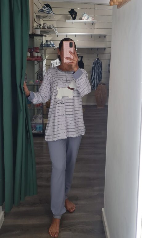 pijama perrito gris