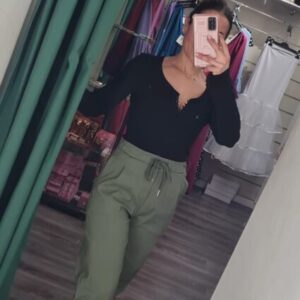 pantalon verde cordon elastico