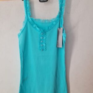 camiseta encaje turquesa