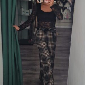 pantalon cuadro negro