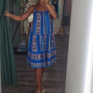 vestido espiga azul