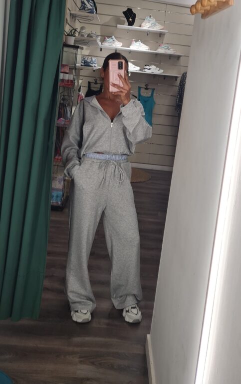 conjunto sport gris cremallera