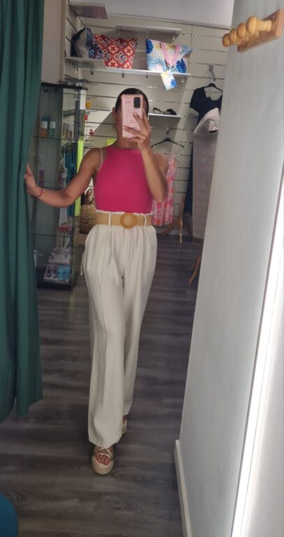 camiseta fucsia punto