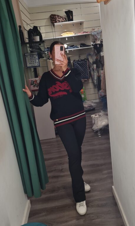 jersey lisbon negro letras burdeos