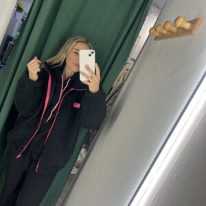 chaqueta borrego negro 21,95€