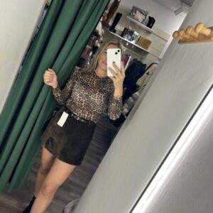 falda pantalón marron