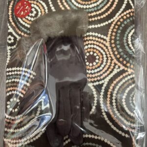 bufanda mas guantes marron