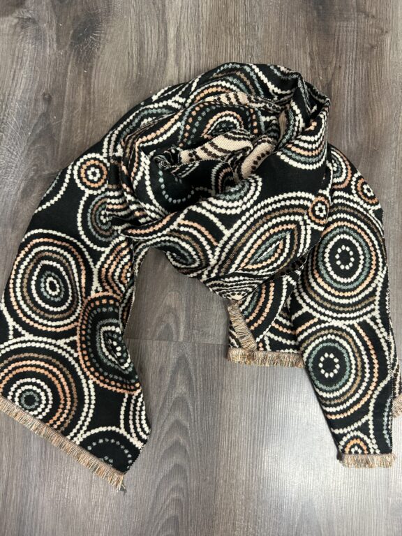 bufanda circulos negro