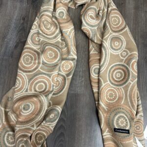 bufanda circulos colores beige