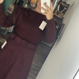 jersey burdeos filo marron