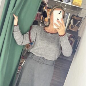 jersey gris vivo burdeos