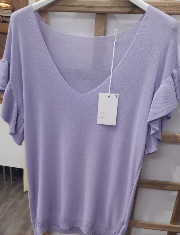 camiseta hilo lila