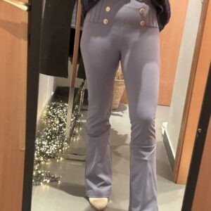 legins boton gris celeston