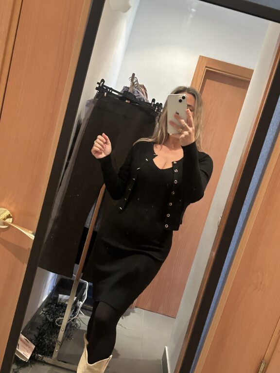 conjunto vestido negro