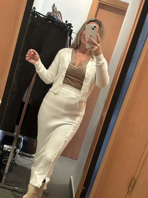 conjunto falda blanco