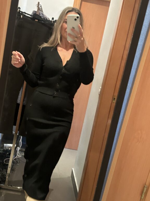 conjunto falda negro