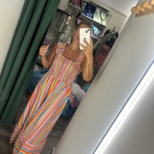vestido multicolor largo