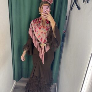 vestido marron chocolate