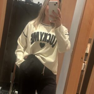 jersey marfil letras negra