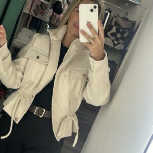 chaqueta paño beige