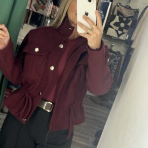 chaqueta paño burdeos