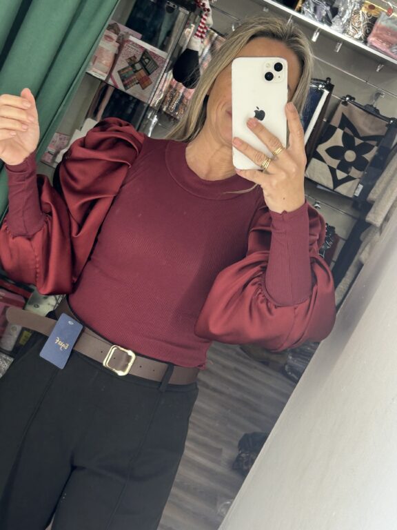 camiseta burdeos canale mangas farol