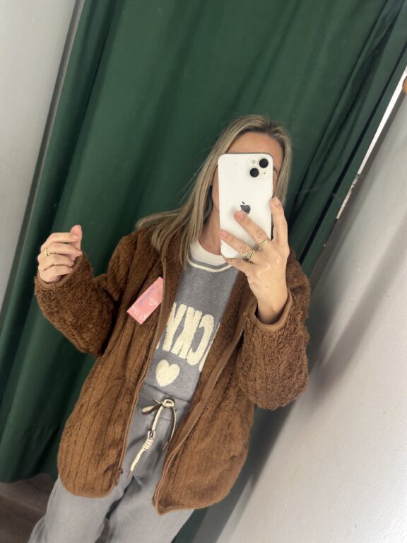 chaqueta marron promoción