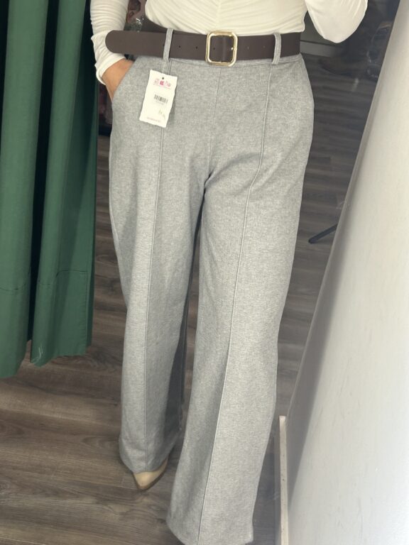 pantalón paño gris