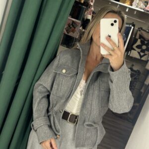 chaqueta paño gris