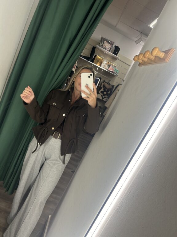 chaqueta marron paño