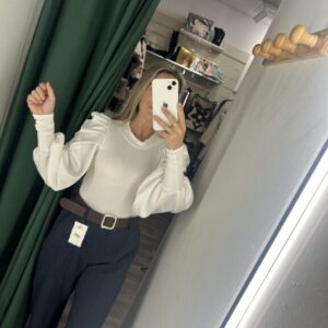 camiseta blanca manga farol