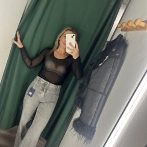 camiseta transparente negra