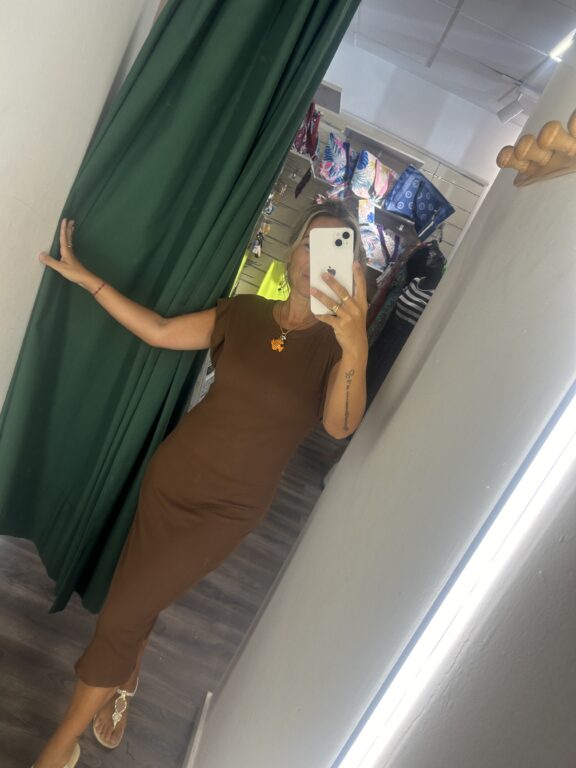 vestido canale marron