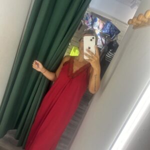 vestido lencero burdeos