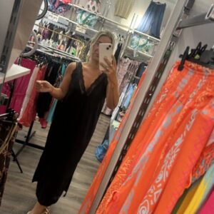 vestido lencero negro
