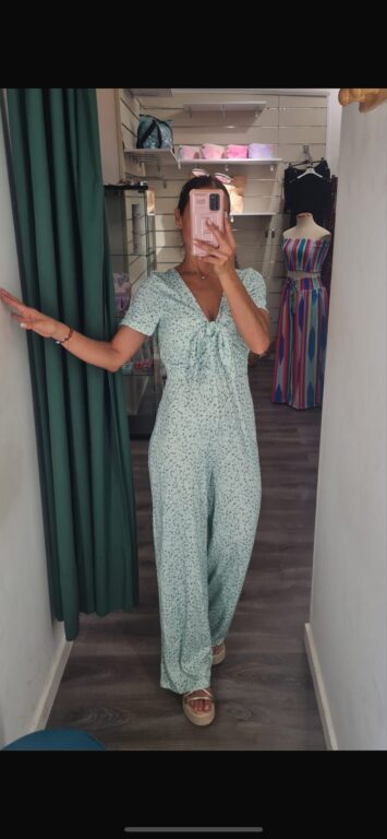 mono florecita verde agua 4,95