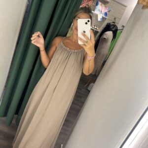 vestido topo bolitas espalda