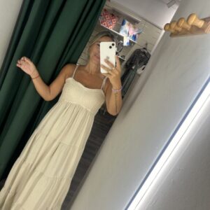 vestido beige nuevo
