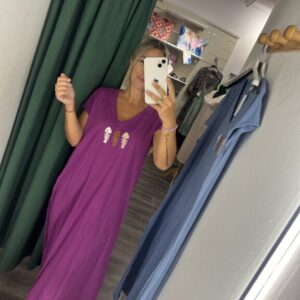 vestido manga corta pescado