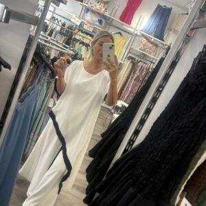 conjunto camisa larga blanca