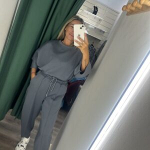 conjunto zara gris