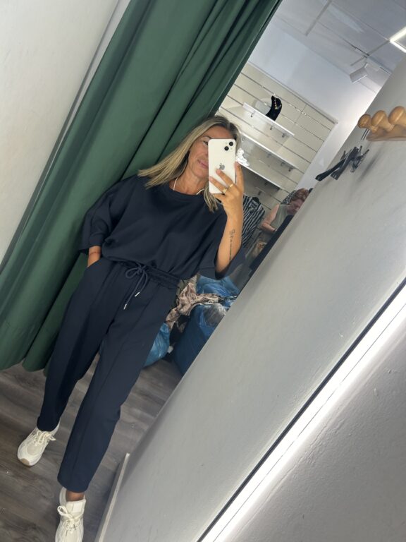 conjunto zara azul marino