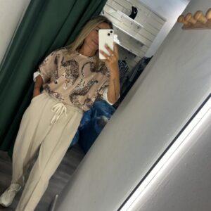 conjunto beige tigre