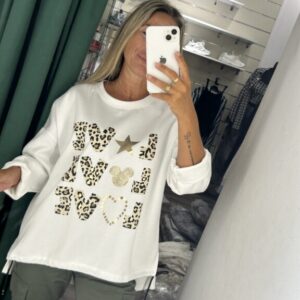 sudadera love blanco