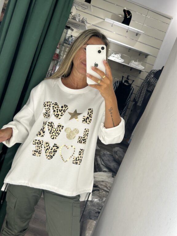 sudadera love blanco